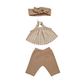 LISON-ENSEMBLE CHEMISE + PANTALON + BANDEAU SABLE