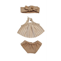 LISON-ENSEMBLE CHEMISE + CULOTTE + BANDEAU SABLE