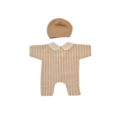 LISON-COMBINAISON COL CLAUDINE + BONNET SABLE