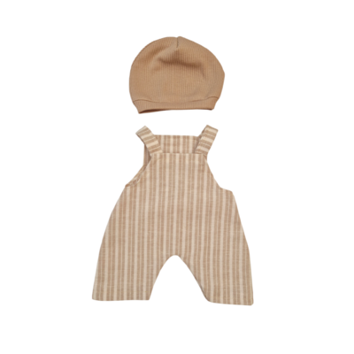 LISON-SALOPETTE + BONNET SABLE