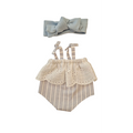 LISON-COMBI PLAGE + BANDEAU BLEU
