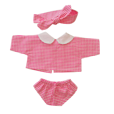 LINH-CULOTTE + CHEMISE COL CLAUDINE + BANDEAU ASSORTI