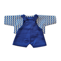 LINH-SALOPETTE COURTE BLEU + CHEMISE VAGUE