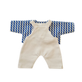 LINH-SALOPETTE LONGUE BLANC + CHEMISE VAGUE