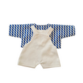 LINH-SALOPETTE COURTE BLANC + CHEMISE VAGUE