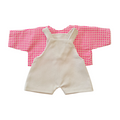 LINH-SALOPETTE COURTE + CHEMISE CŒUR ROSE