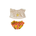 GIULIA-ENSEMBLE CULOTTE + TEE-SHIRT ROSE & ORANGE