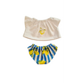 GIULIA-ENSEMBLE CULOTTE + TEE-SHIRT BLEU & BLANC