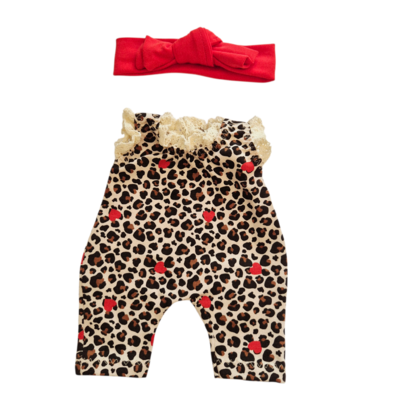 ROMEO+JULIETTE-COMBINAISON MANCHE BRODERIE + BANDEAU ROUGE