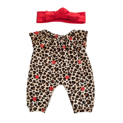 ROMEO+JULIETTE-COMBINAISON COL ELASTIQUE + BANDEAU ROUGE