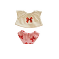 MINA-ENSEMBLE CULOTTE + TEE-SHIRT NŒUD