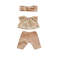 MARGOT-TEE-SHIRT + PANTALON ET BANDEAU ROSE NUDE