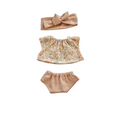 MARGOT-TEE-SHIRT + CULOTTE ET BANDEAU UNI ROSE NUDE