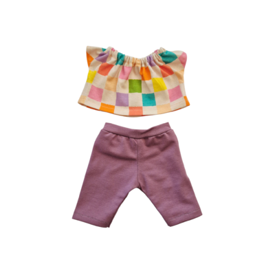 BILLIE-ENSEMBLE TEE-SHIRT + PANTALON LILA