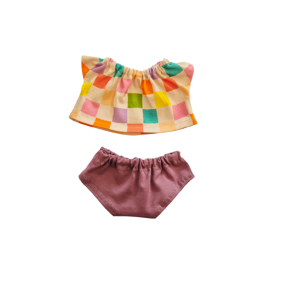 BILLIE-ENSEMBLE TEE-SHIRT + CULOTTE LILA
