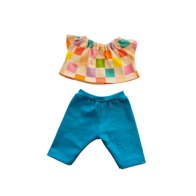 BILLIE-ENSEMBLE TEE-SHIRT + PANTALON AQUA
