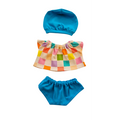 BILLIE-ENSEMBLE TEE-SHIRT + CULOTTE + BONNET AQUA
