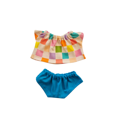 BILLIE-ENSEMBLE TEE-SHIRT + CULOTTE AQUA