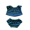 MARIN-ENSEMBLE TEE-SHIRT + CULOTTE VERT & BLEU
