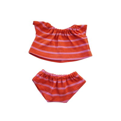 MARIN-ENSEMBLE TEE-SHIRT + CULOTTE TANGERINE / BONBON