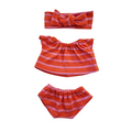 MARIN-ENSEMBLE TEE-SHIRT + CULOTTE + BANDEAU TANGERINE / BONBON