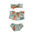 CHARLIE-ENSEMBLE TEE-SHIRT + CULOTTE + BANDEAU CAROTTE