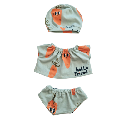 CHARLIE-ENSEMBLE TEE-SHIRT + CULOTTE + BONNET CAROTTE