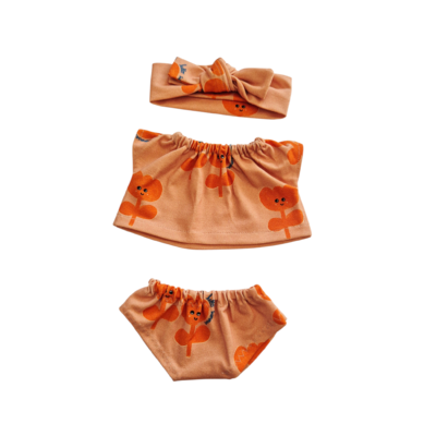 CHARLIE-ENSEMBLE TEE-SHIRT + CULOTTE + BANDEAU HELLO SUMMER