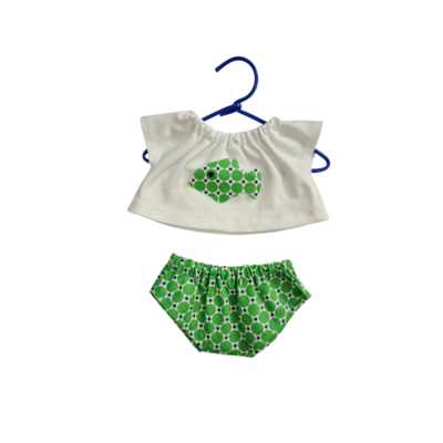 LINH-TEE-SHIRT POISSON POIS + CULOTTE POIS