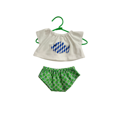 LINH-TEE-SHIRT POISSON VAGUE + CULOTTE POIS