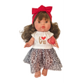 ROMEO+JULIETTE-TEE-SHIRT "I LOVE YOU" + TUTU LEOPARD + BANDEAU ROUGE