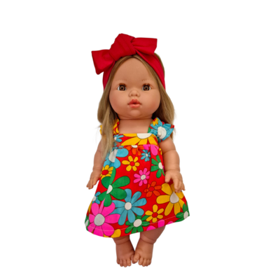LINH-ROBE FLEUR MANCHE ELASTIQUE