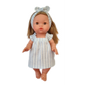 LISON-ROBE MANCHES ELASTIQUES BLEU