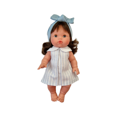LISON-ROBE COL CLAUDINE BLEU