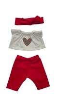 ROMEO+JULIETTE-TEE-SHIRT CŒUR + PANTALON ET BANDEAU ROUGE