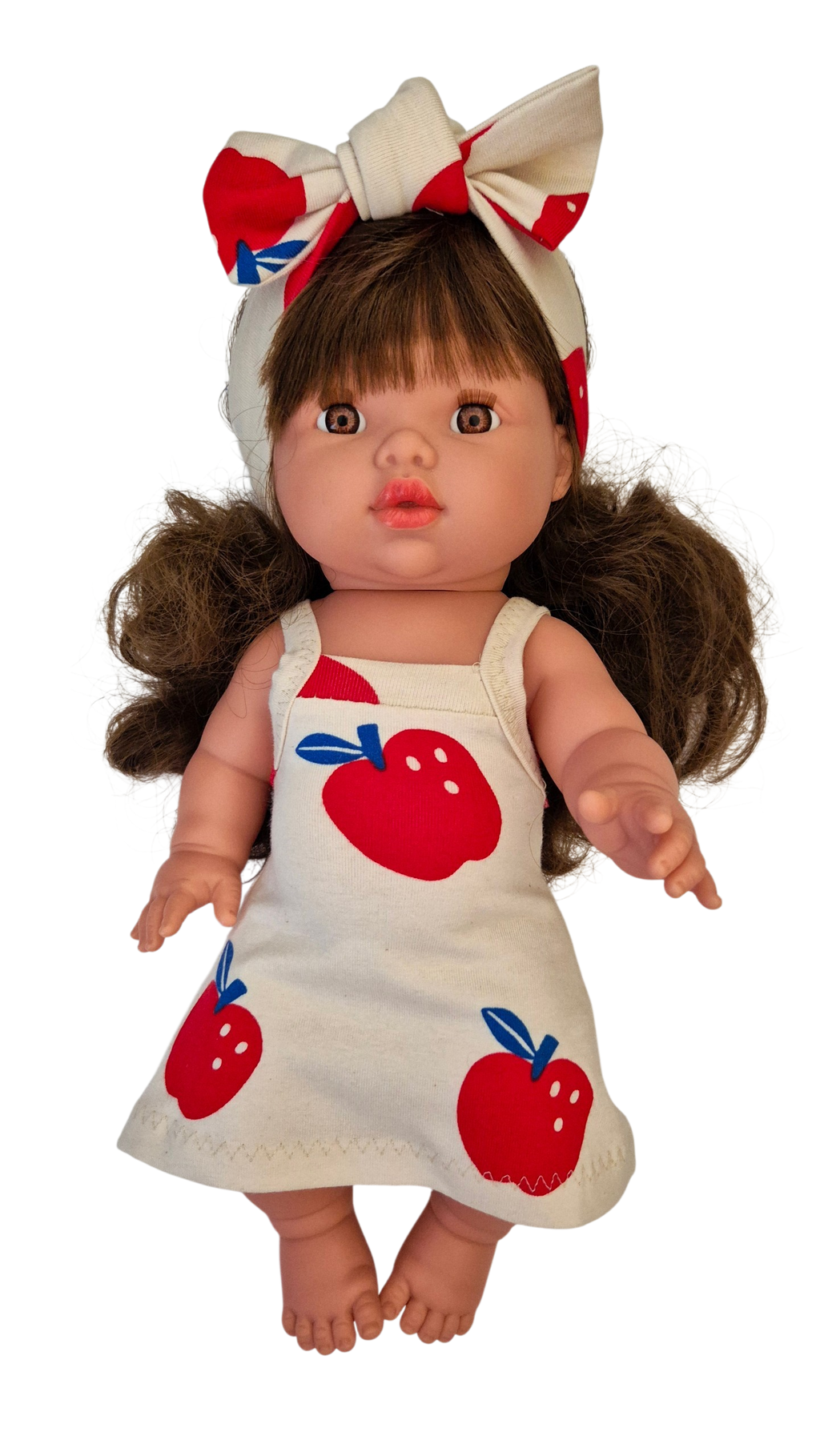 Robe à bretelles pomme rouge + bandeau