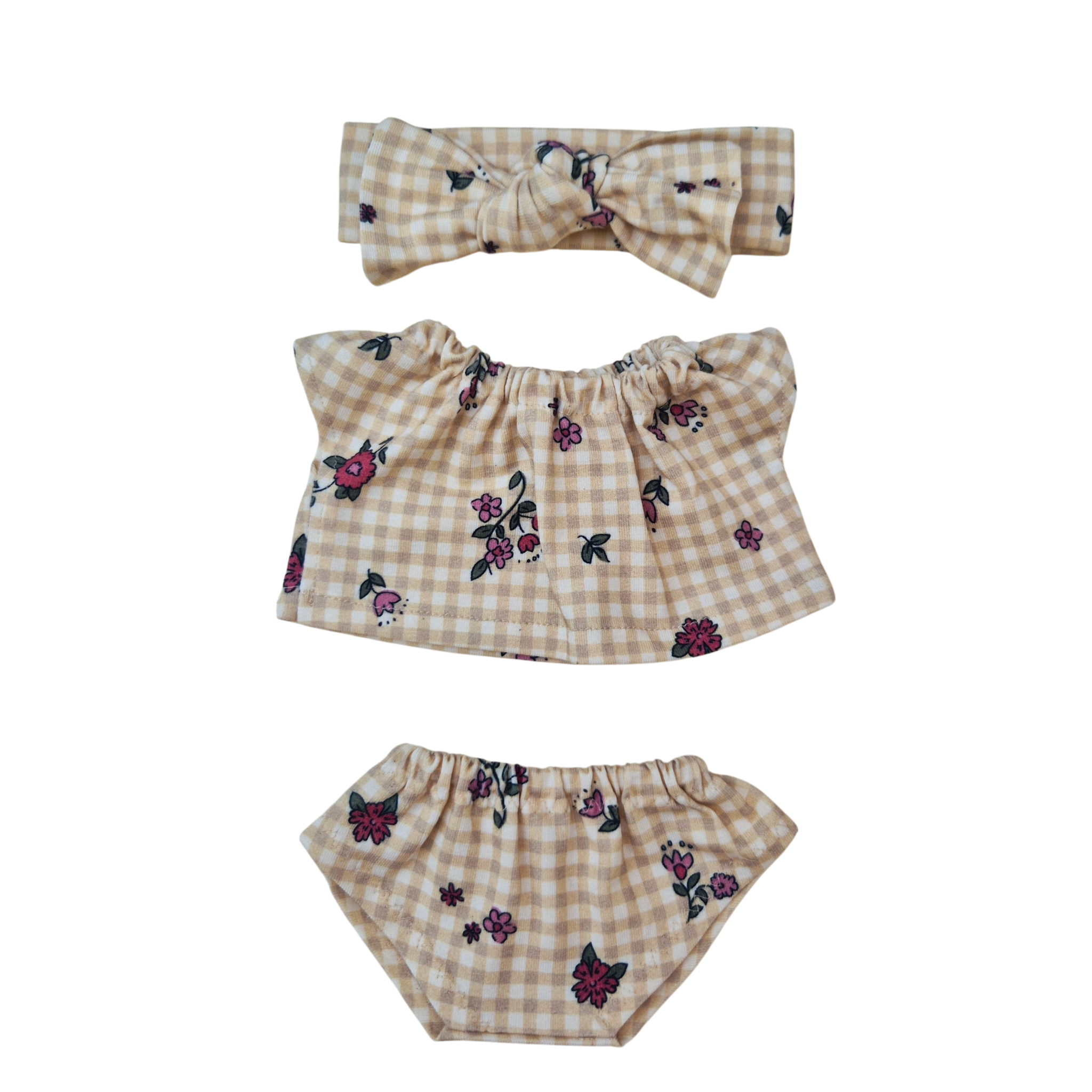 CAMILLE - TEE-SHIRT + CULOTTE ET BANDEAU ASSORTI