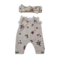 CAMILLE - COMBINAISON MANCHES BRODERIE + BANDEAU ASSORTI
