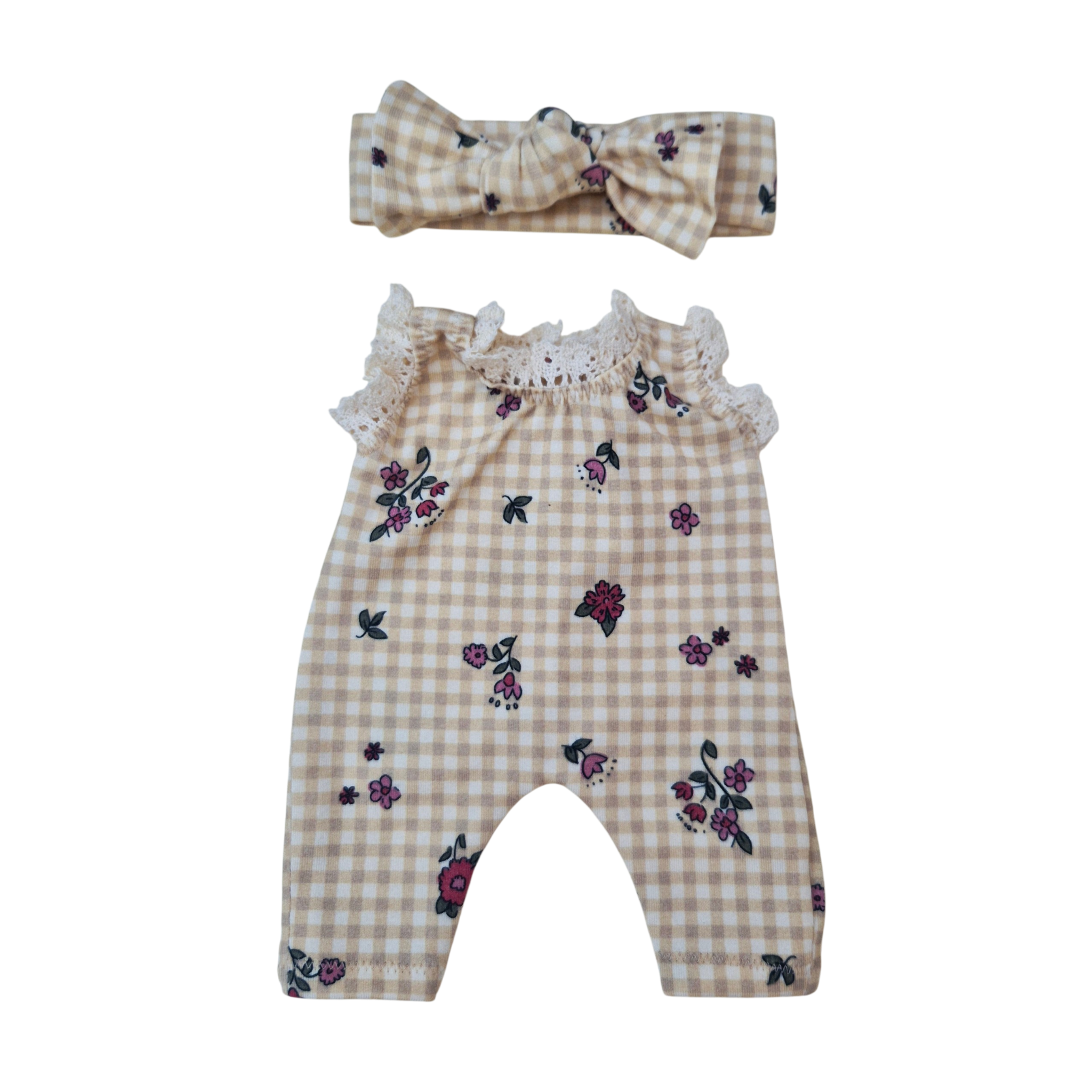 CAMILLE - COMBINAISON MANCHES BRODERIE + BANDEAU ASSORTI