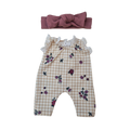 CAMILLE - COMBINAISON MANCHES BRODERIE + BANDEAU ARGILE