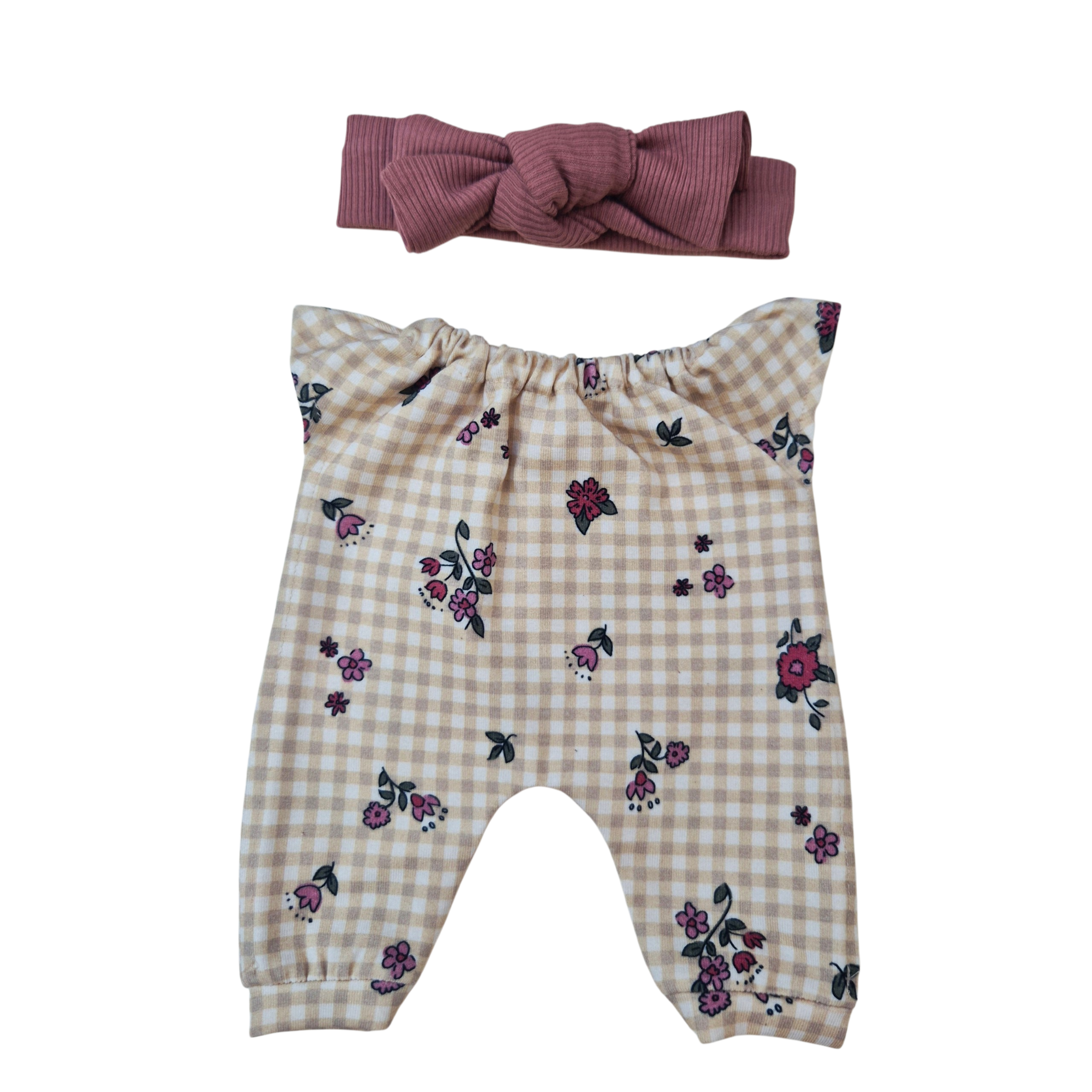 CAMILLE - COMBINAISON COL ELASTIQUE + BANDEAU ARGILE