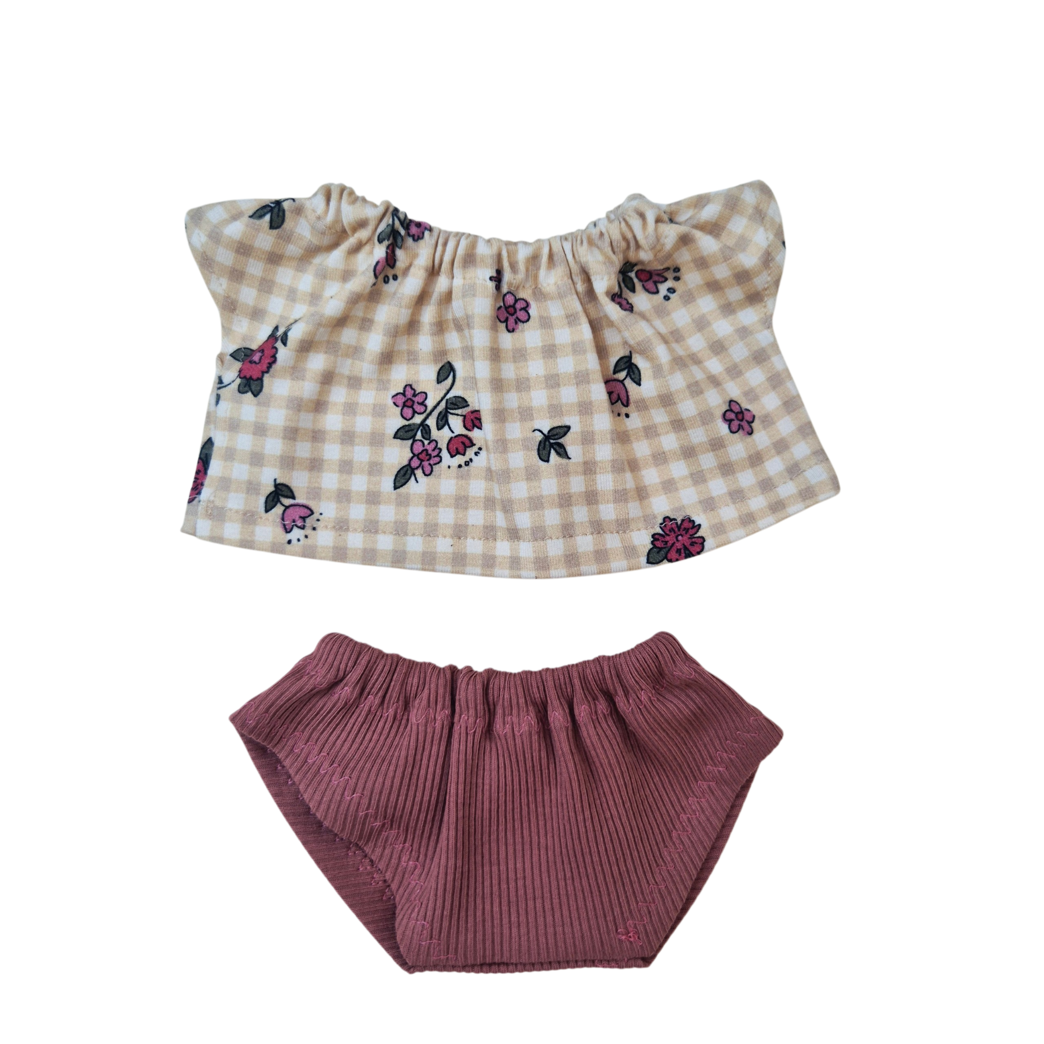 CAMILLE - TEE-SHIRT + CULOTTE ARGILE