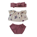 CAMILLE - TEE-SHIRT + CULOTTE ET BANDEU ARGILE