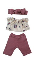 CAMILLE - TEE-SHIRT + PANTALON ET BANDEAU ARGILE