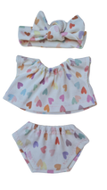 MANON - TEE-SHIRT + CULOTTE ET BANDEAU ASSORTIS
