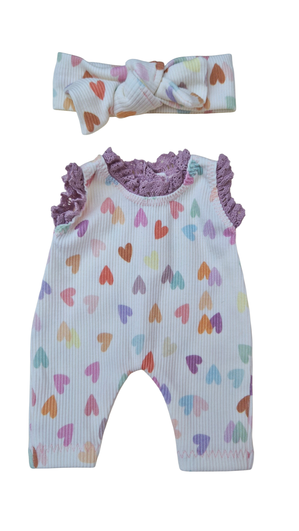 MANON - COMBINAISON MANCHES BRODERIE + BANDEAU ASSORTI