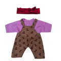 CERISE - salopette chemise et bandeau rouge