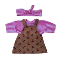 CERISE - robe salopette chemise et bandeau assorti