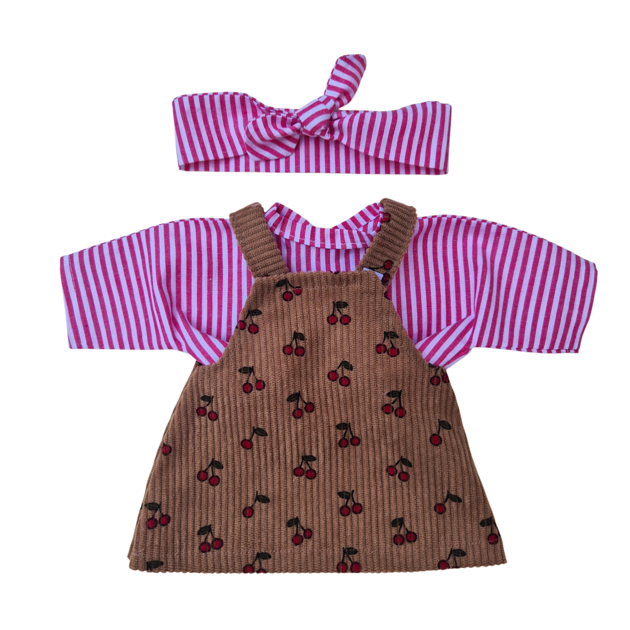 CERISE - robe salopette chemise et bandeau assorti