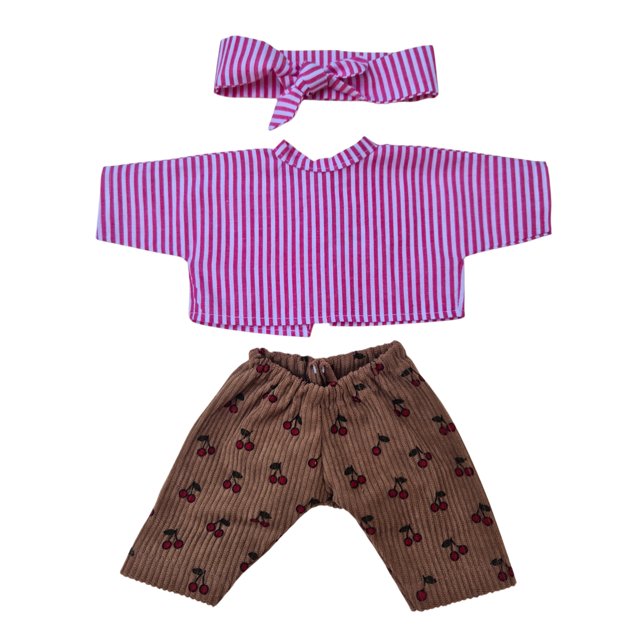 CERISE - pantalon chemise et bandeau assortis